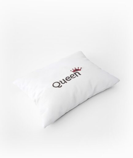 2 Piece Hand Machine Embroidered White Pillow Cover Set