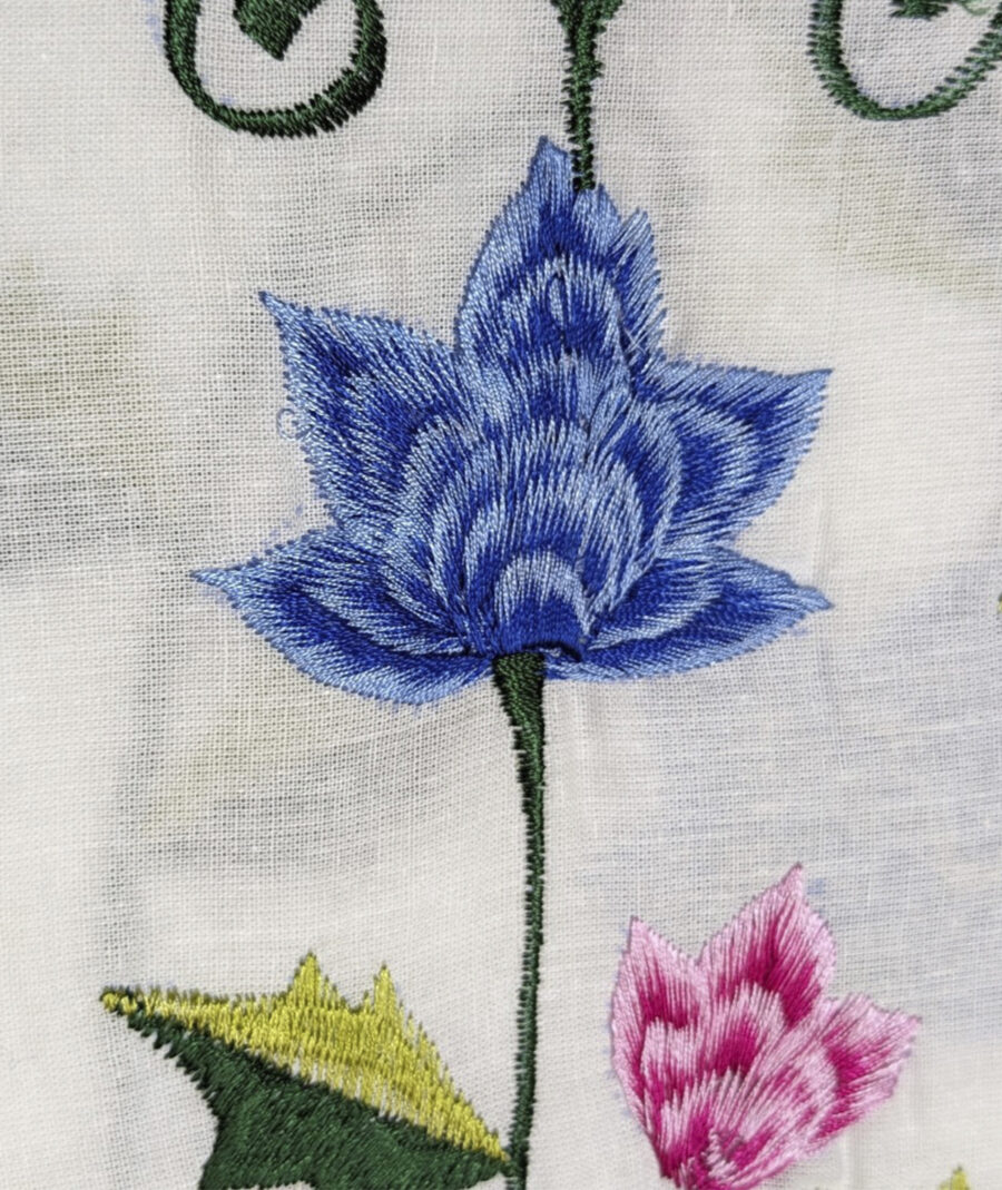 Elegant Hand-Embroidered Cotton Bedsheet Set – Floral - Image 5