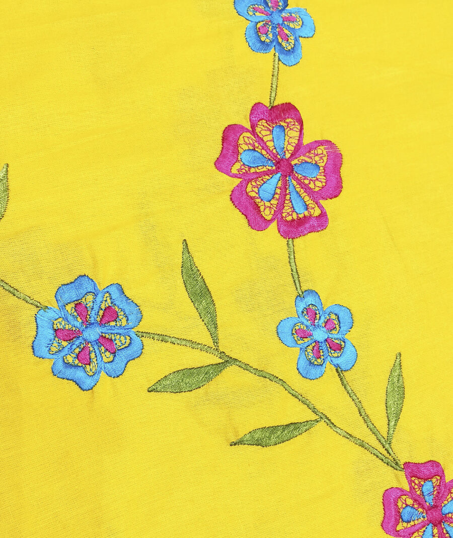 Premium Floral Embroidered Bedsheet Set – Floral Pattern - Image 4