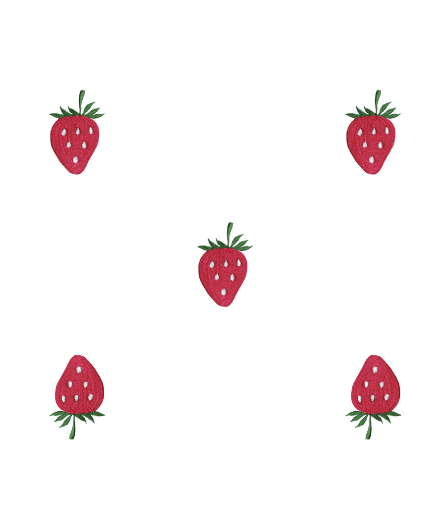 Premium Floral Embroidered Bedsheet Set – Strawberry Pattern - Image 5