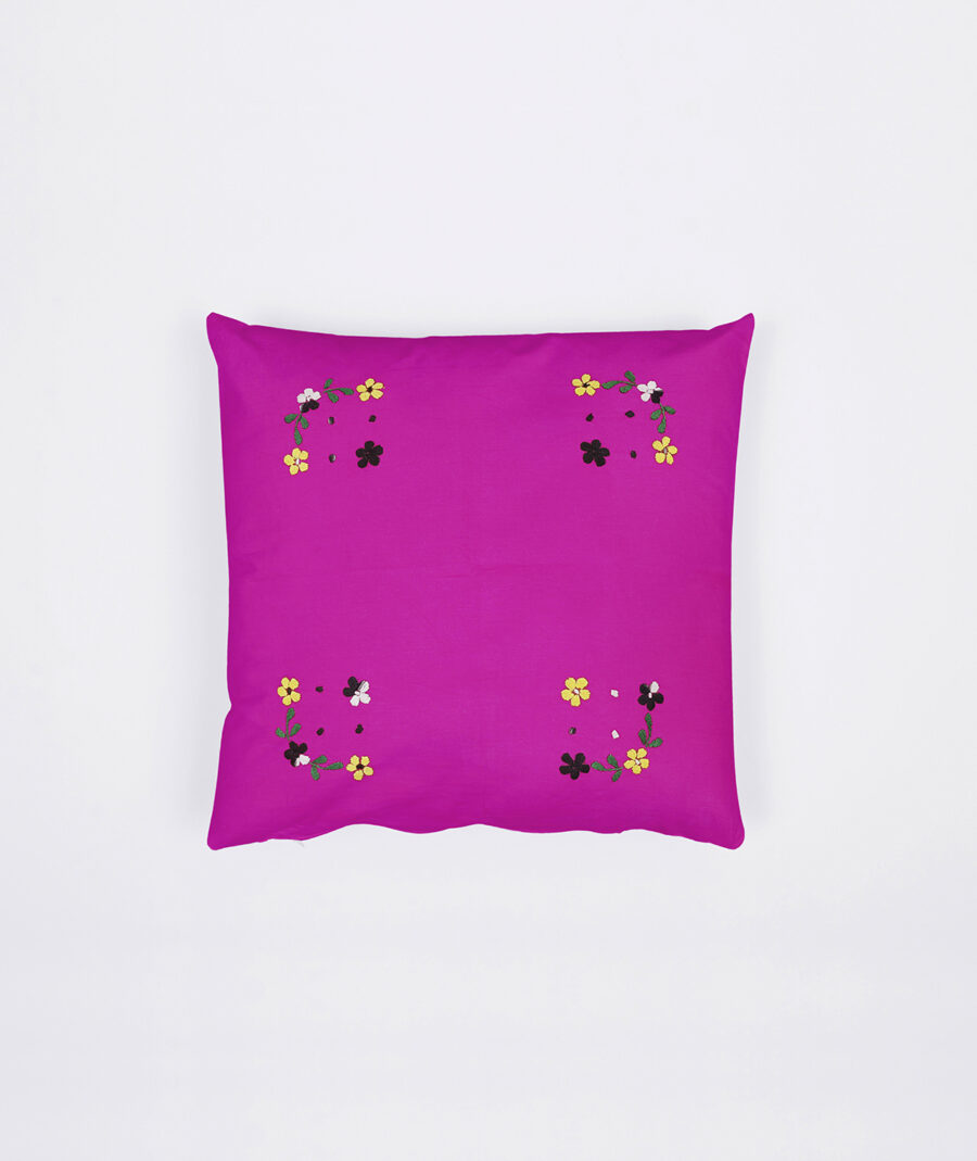 Single Piece Handcrafted Luxurious Purple Cushion Cover