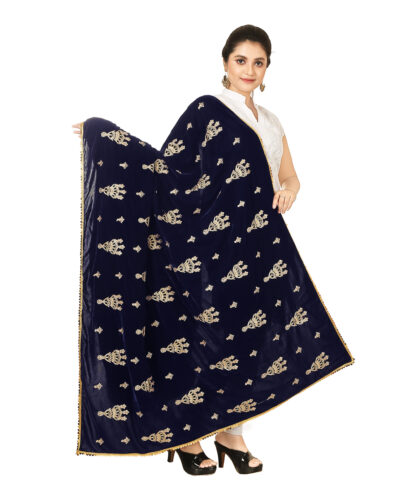 Velvet Embroidered Luxurious Dupatta – Rich Elegance for Every Occasion