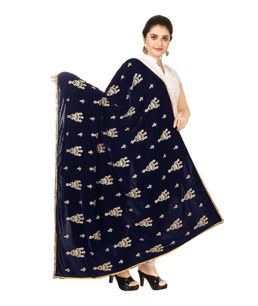 Velvet Embroidered Luxurious Dupatta – Rich Elegance for Every Occasion