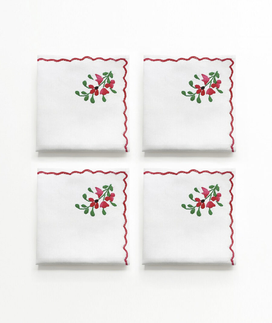 Tutli Putli Floral Luxurias Embroidered Designer Table Napkin - Image 3
