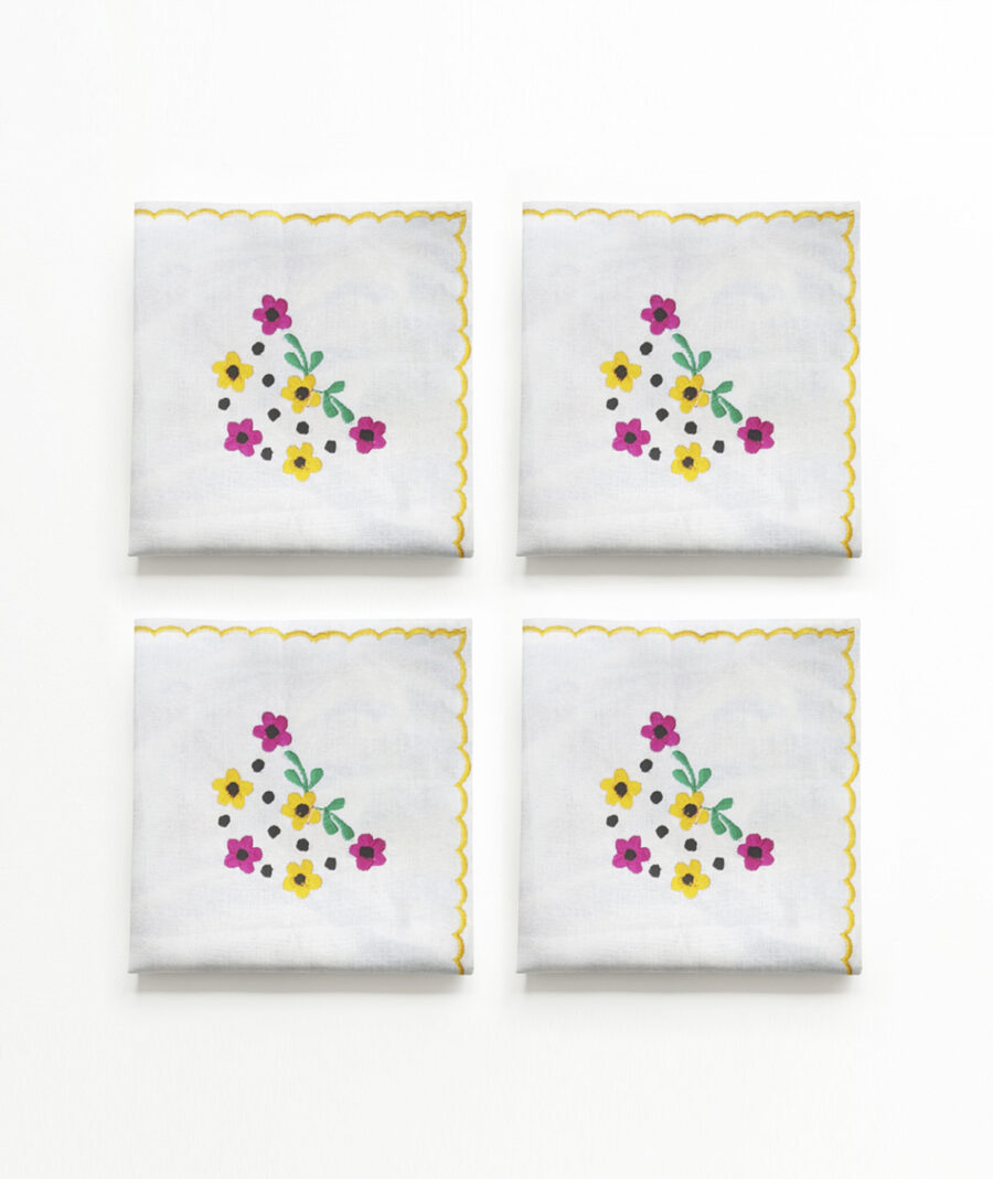Tutli Putli Floral Luxurious Embroidered Designer Table Napkin - Image 3